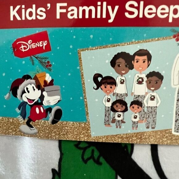 Disney Classic Mickey Mouse & Minnie Christmas PJ Sleep Set Fleece Unisex Kids 4 - Picture 2 of 5